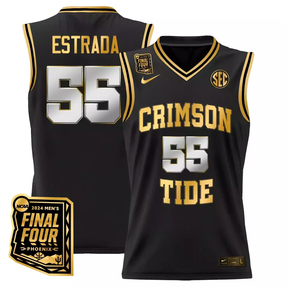 18 white gold mens alabama crimson tide national champions patch white gold black gold jersey all stitched