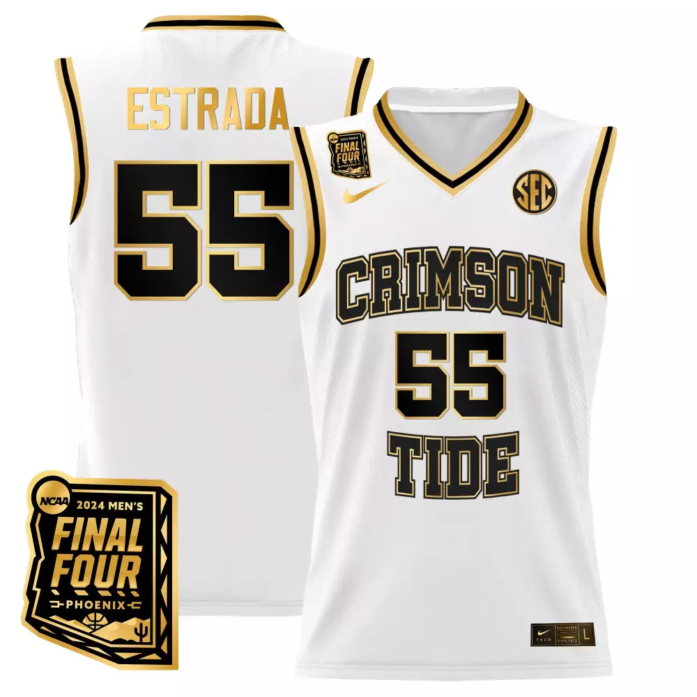 18 white gold mens alabama crimson tide national champions patch white gold black gold jersey all stitched