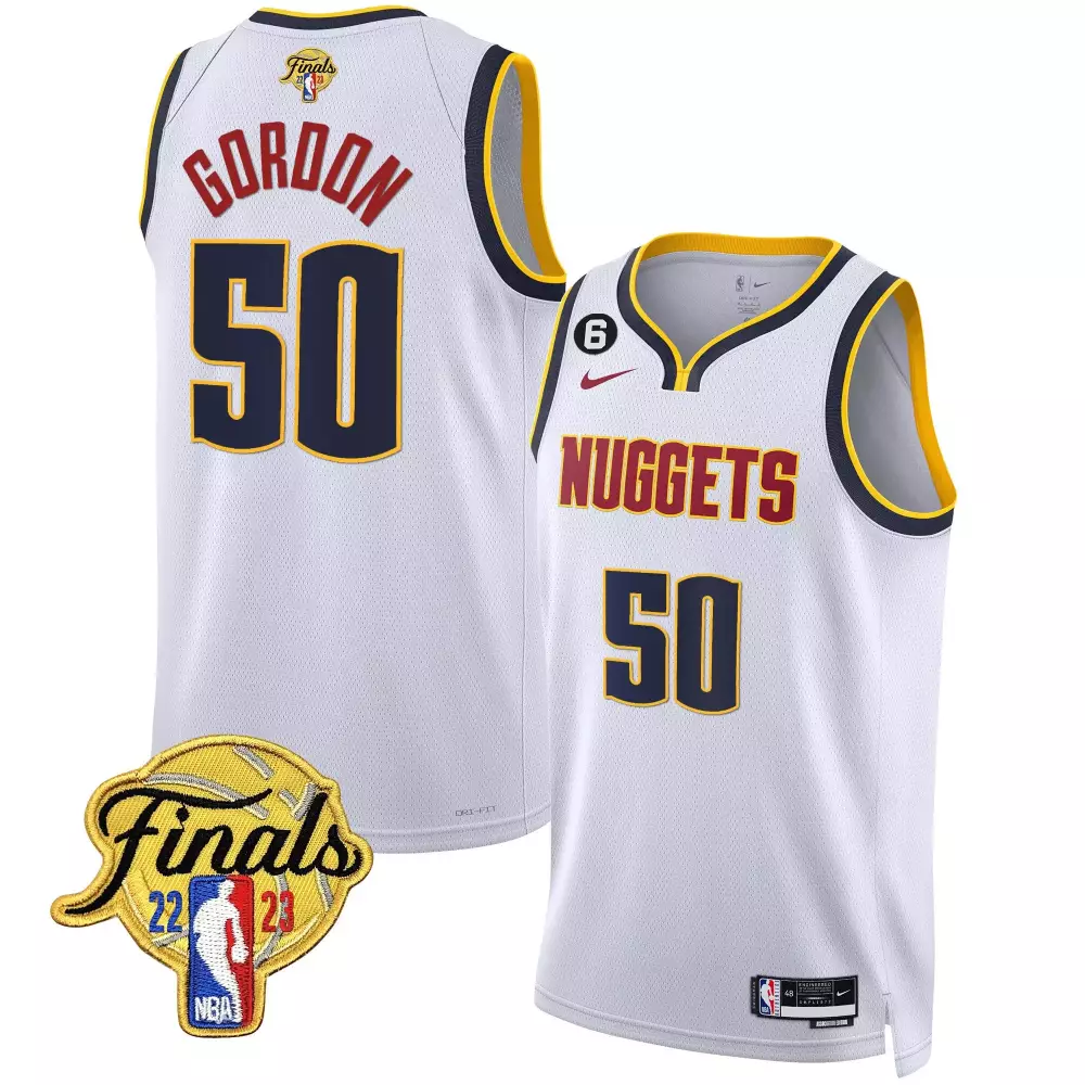 Aaron Gordon Association Finals Champions Patch Gold Jersey | Stitched Denver Nuggets Fan Gear | For Men, Women & Youth