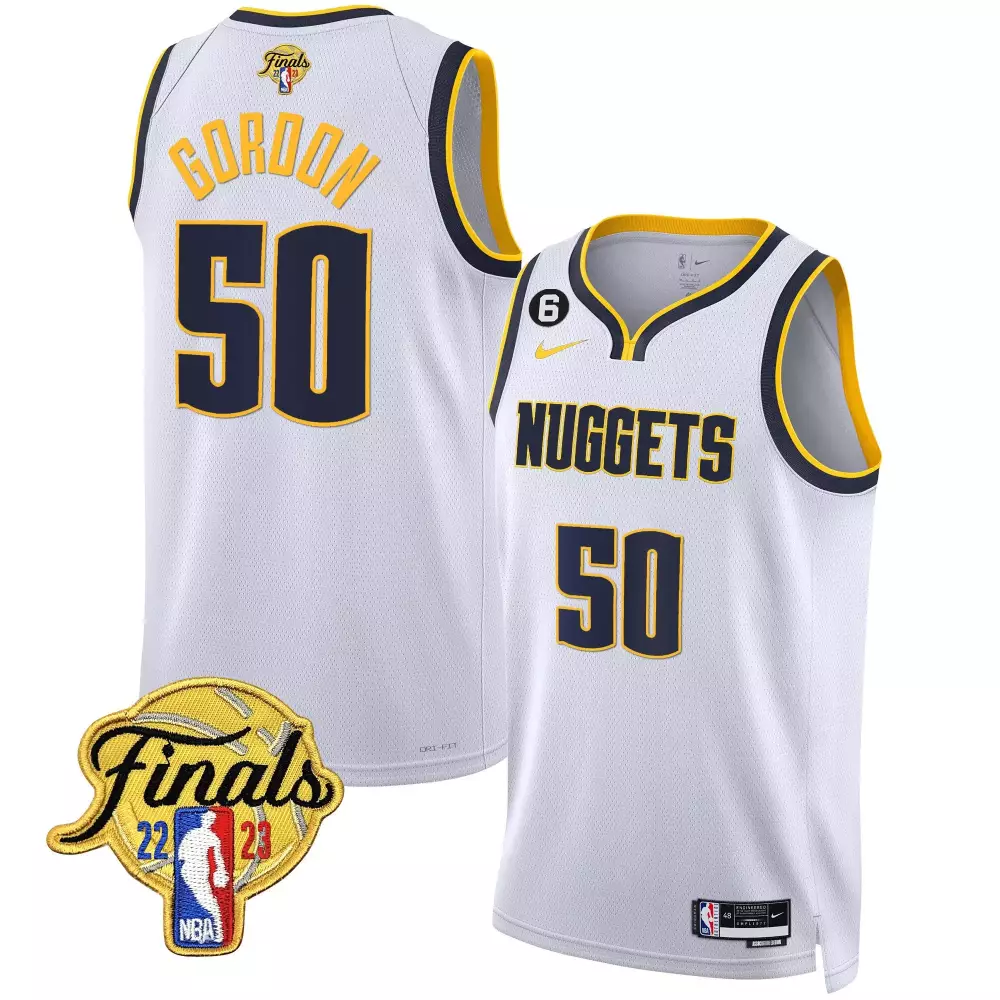 Aaron Gordon Association Finals Champions Patch Gold Jersey | Stitched Denver Nuggets Fan Gear | For Men, Women & Youth