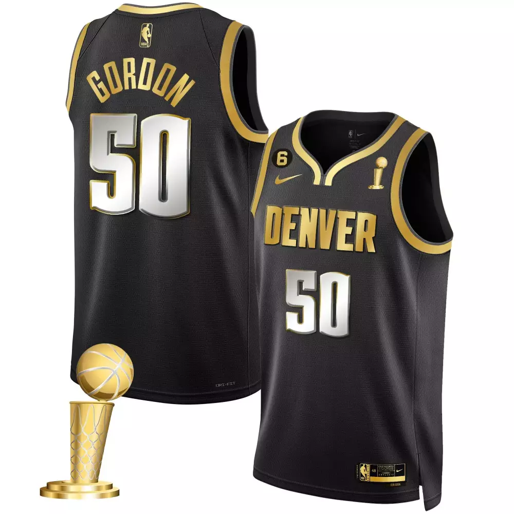 Aaron Gordon Black Limited Champions Jersey Collection | Stitched Denver Nuggets Fan Gear | For Men, Women & Youth