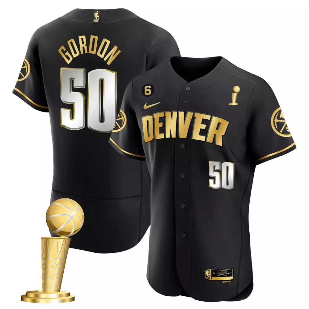 Aaron Gordon Denver Nuggets 2023 Champions Youths Flex Base Jersey | Black Limited Edition | For Youths