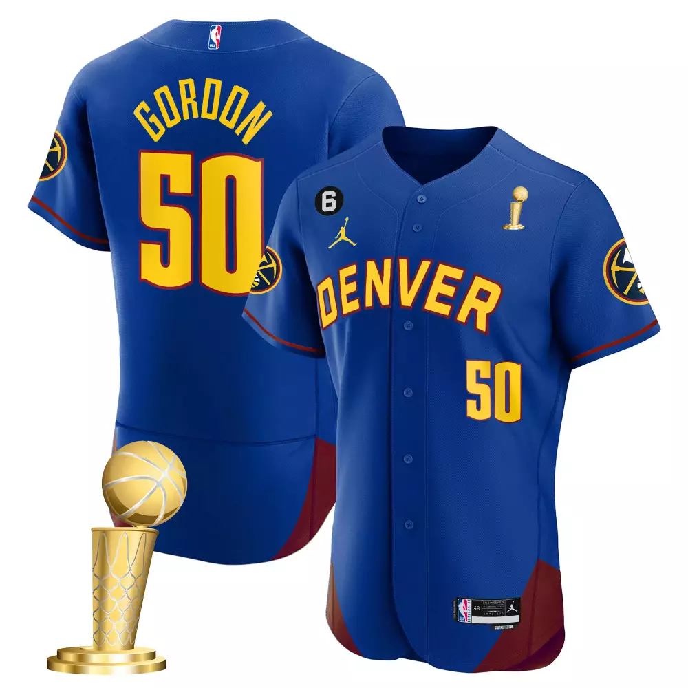 aaron gordon statement white youths denver nuggets 2023 finals champions patch gold jersey all stitched