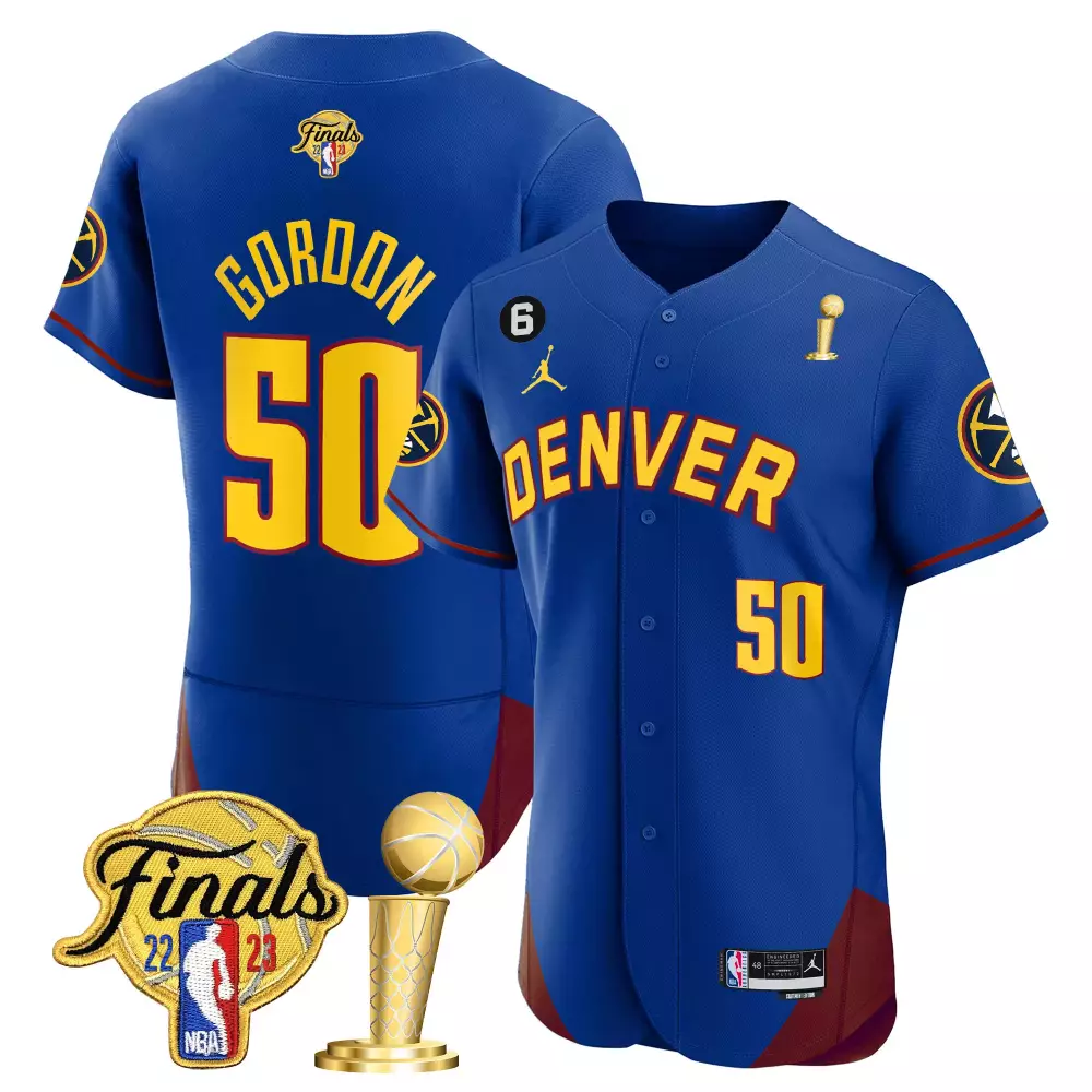 aaron gordon statement white youths denver nuggets 2023 finals champions patch gold jersey all stitched