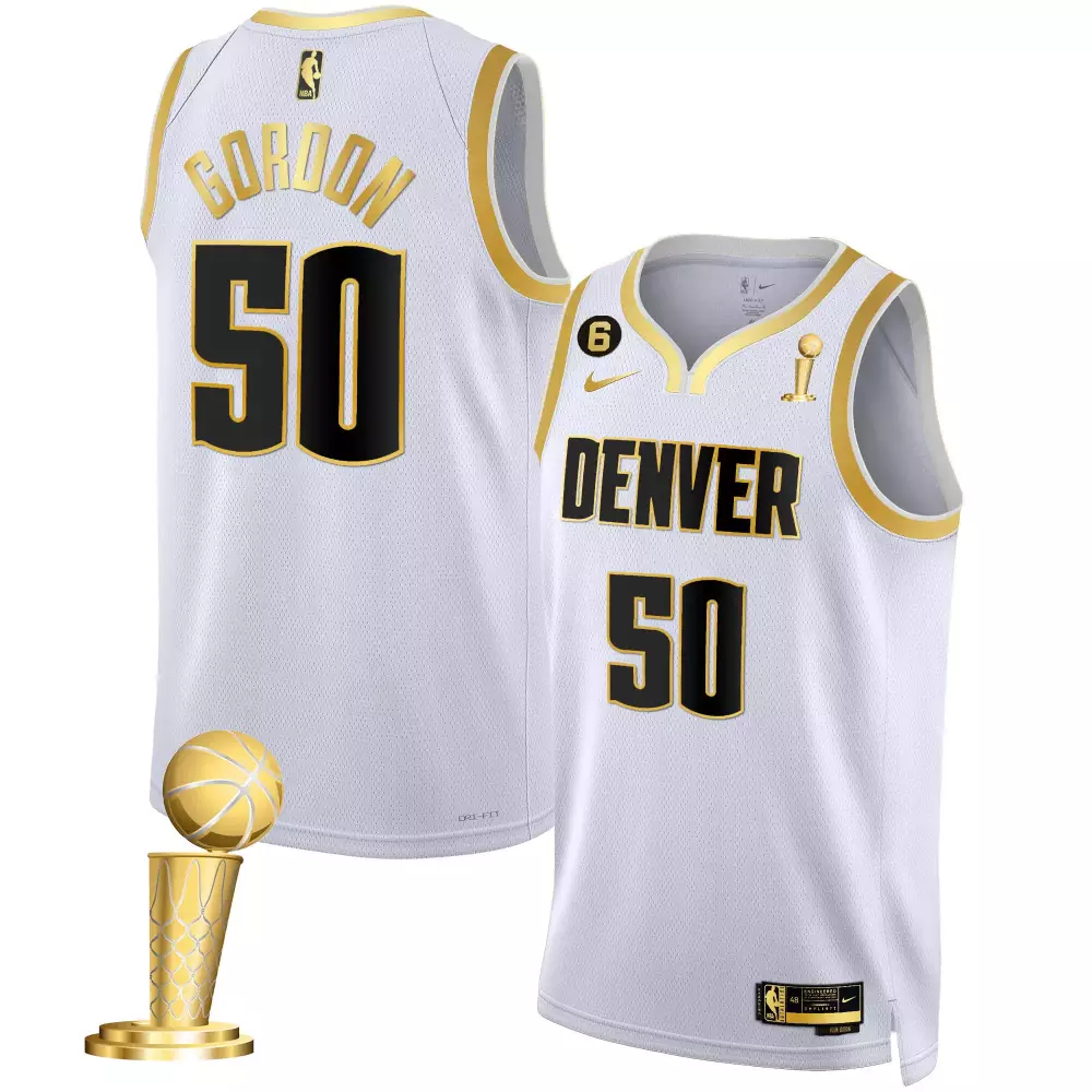 Aaron Gordon Denver Nuggets 2023 Champions Jersey Collection | White Gold Stitched | Replica Fan Gear | For Men, Women & Youth