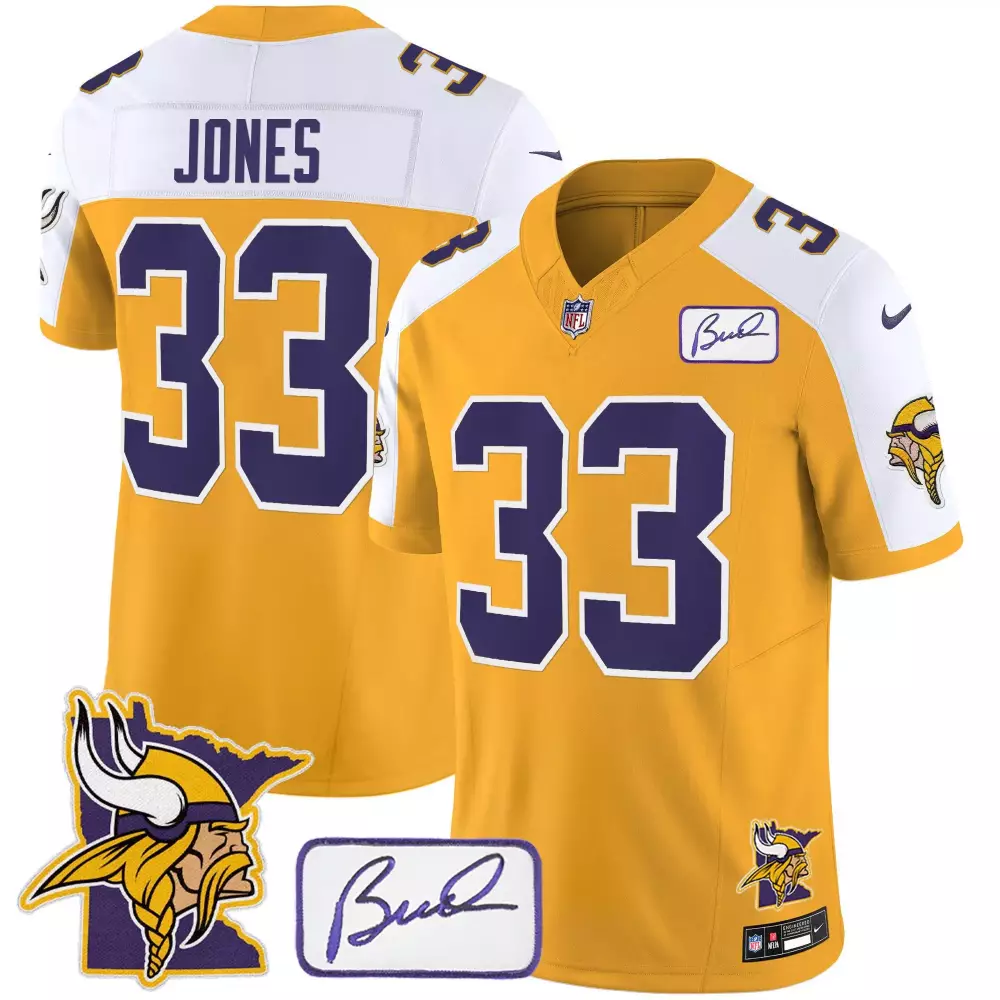 aaron jones black limited mens minnesota vikings bud grant patch gold limited jersey v2 all stitched