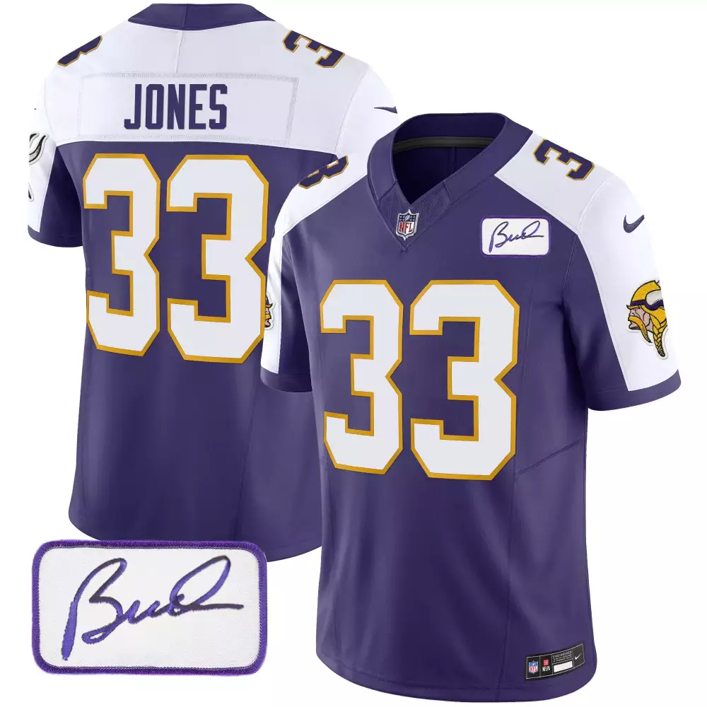 aaron jones purple alternate mens minnesota vikings 2024 vapor limited jersey v2 est 1961 patch all stitched