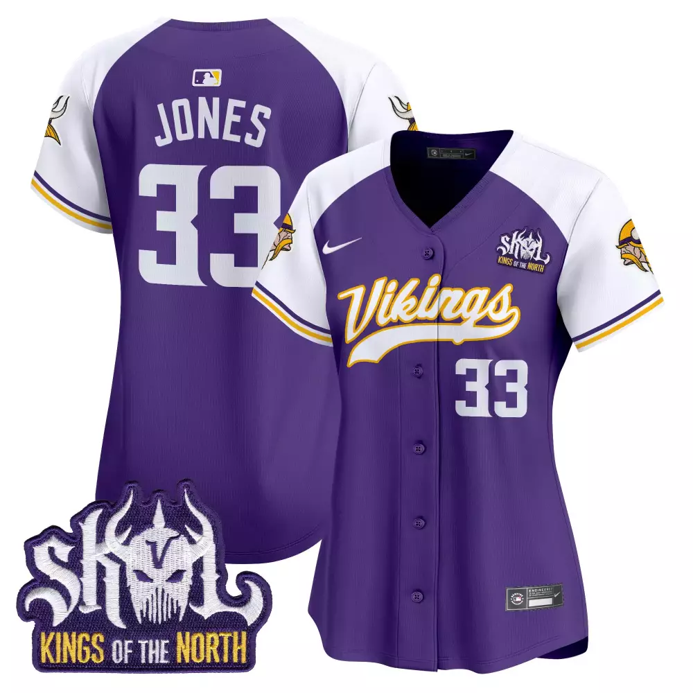 aaron jones purple alternate womens minnesota vikings kings of the north patch vapor limited jersey all stitched