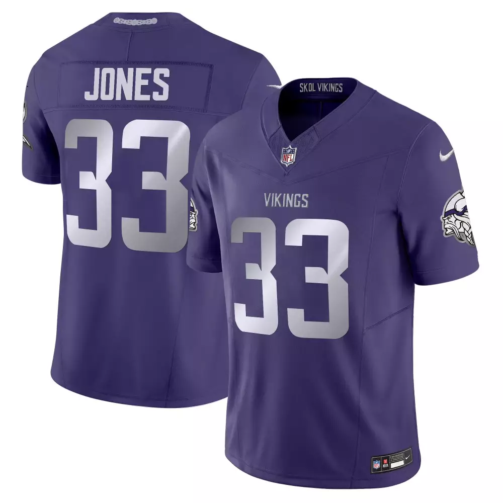 aaron jones purple mens 2024 vikings winter warrior vapor limited jersey all stitched