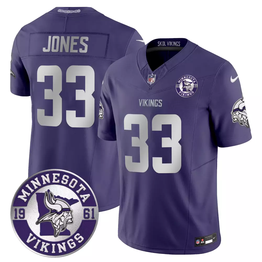 aaron jones purple alternate womens minnesota vikings kings of the north patch vapor limited jersey all stitched
