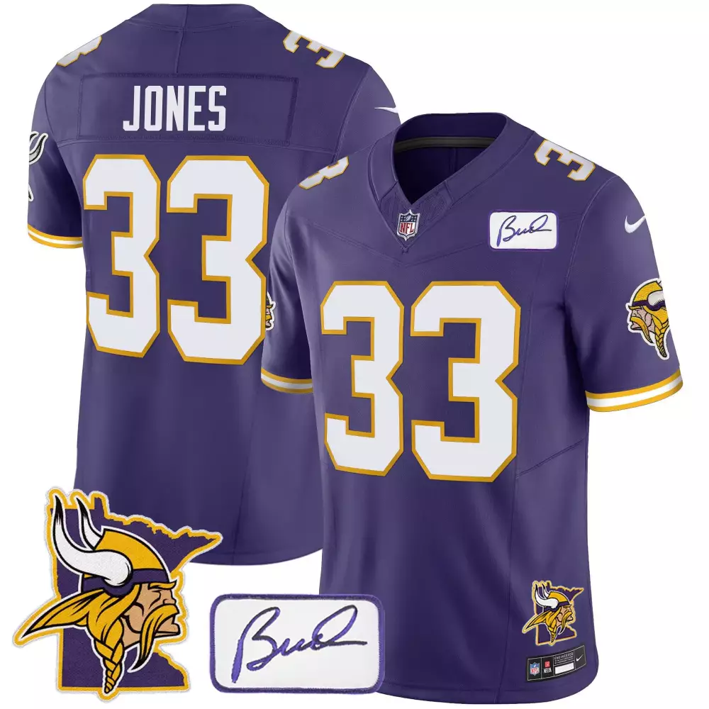 aaron jones purple mens minnesota vikings bud grant minnesota patch classic limited jersey all stitched