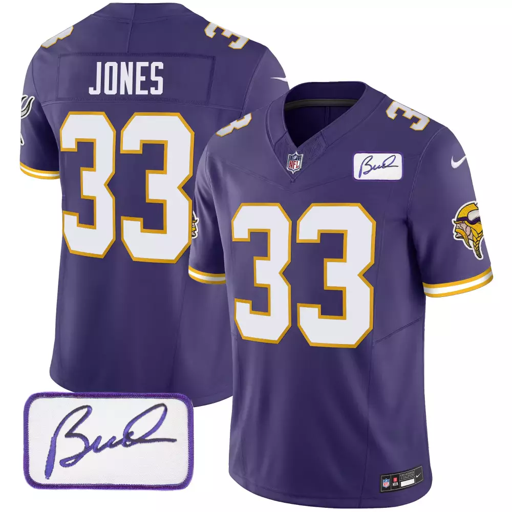 aaron jones purple mens minnesota vikings bud grant minnesota patch classic limited jersey all stitched