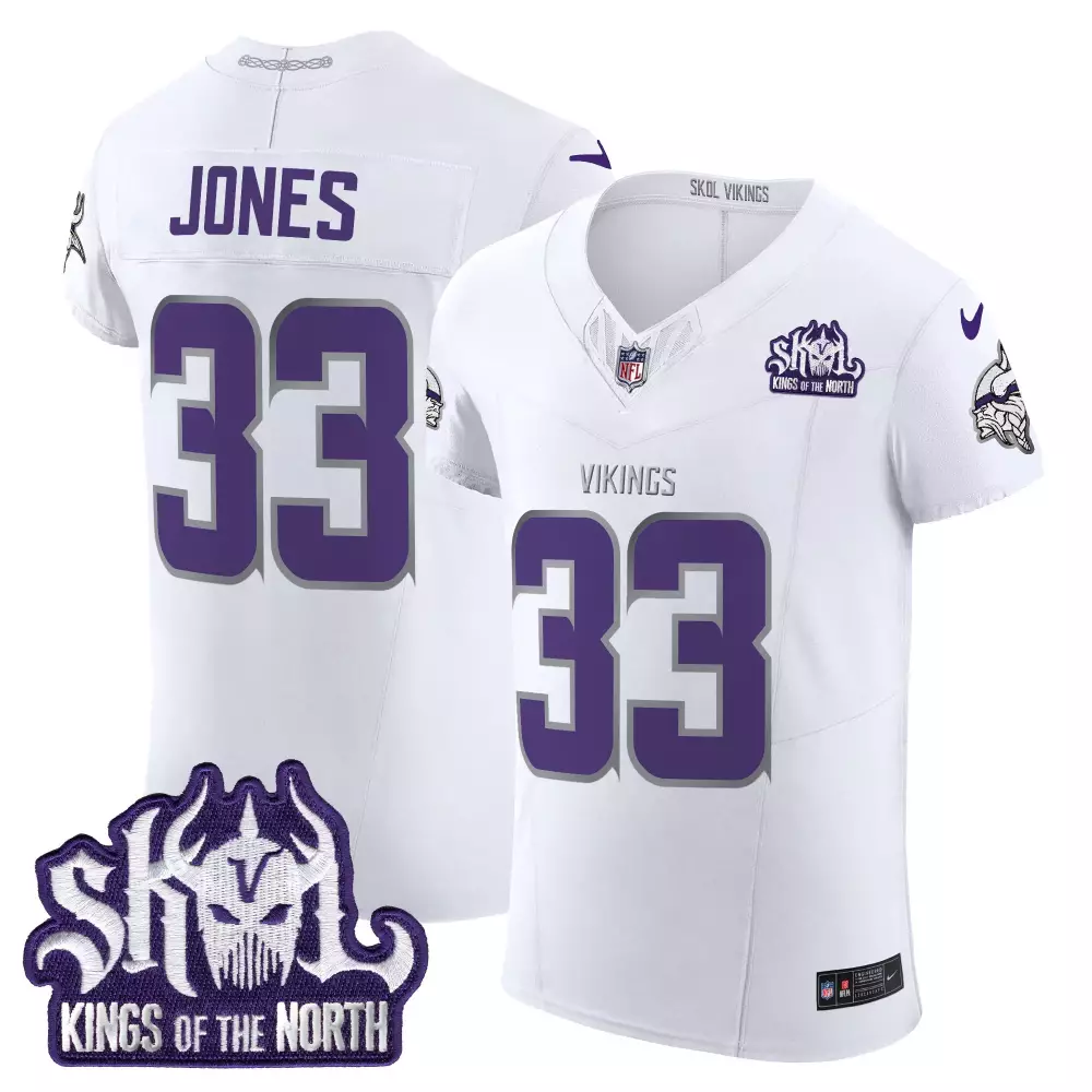 aaron jones white gold womens vikings 2024 winter warrior skol patch gold vapor limited jersey all stitched