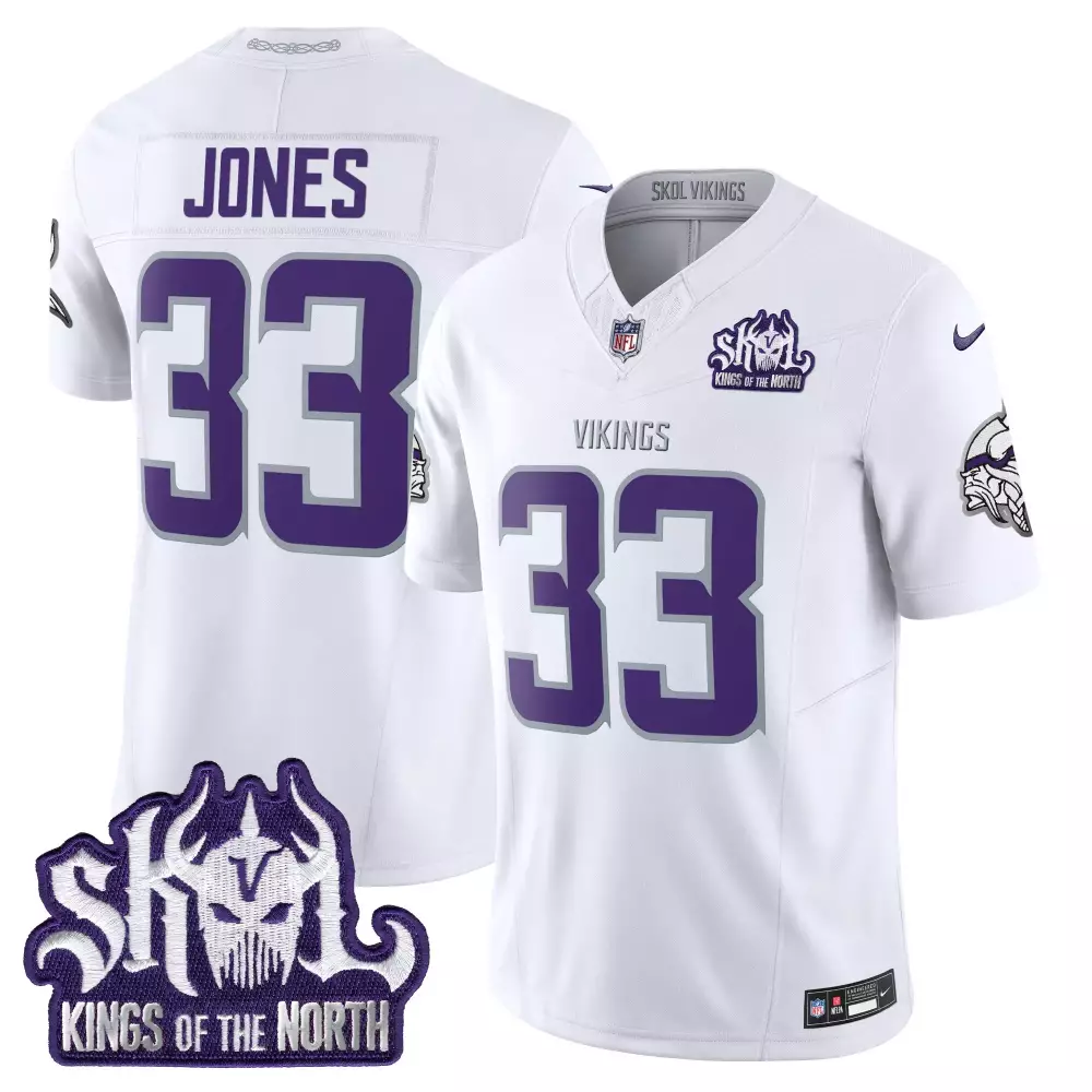 aaron jones winter warrior mens minnesota vikings king of the north patch throwback vapor limited jersey all stitched