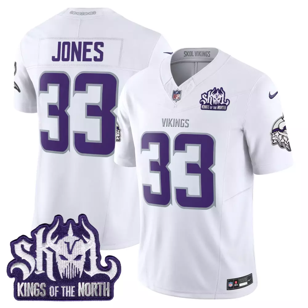 aaron jones winter warrior mens minnesota vikings king of the north patch throwback vapor limited jersey all stitched