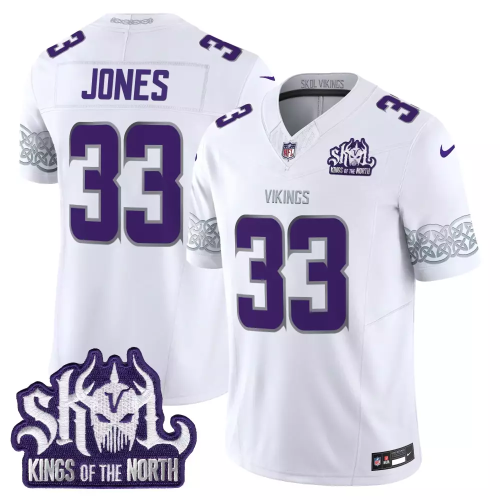 aaron jones winter warrior mens minnesota vikings king of the north patch throwback vapor limited jersey all stitched