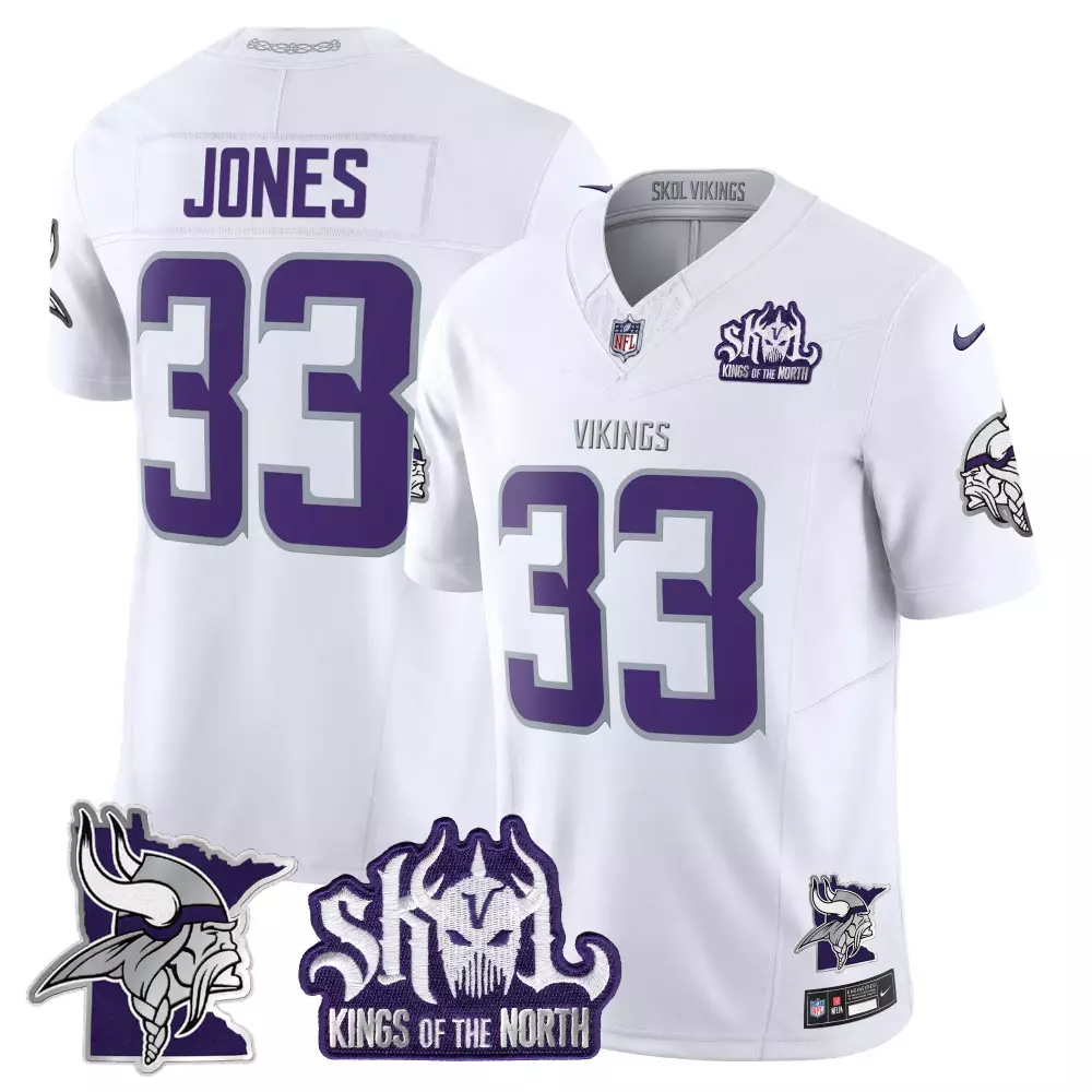 aaron jones winter warrior mens minnesota vikings king of the north patch throwback vapor limited jersey all stitched