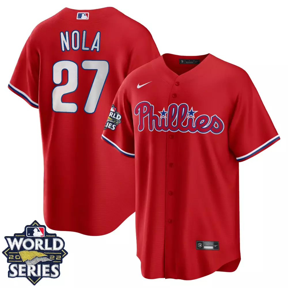 aaron nola blue mens philadelphia phillies red october patch flex base jersey all stitched