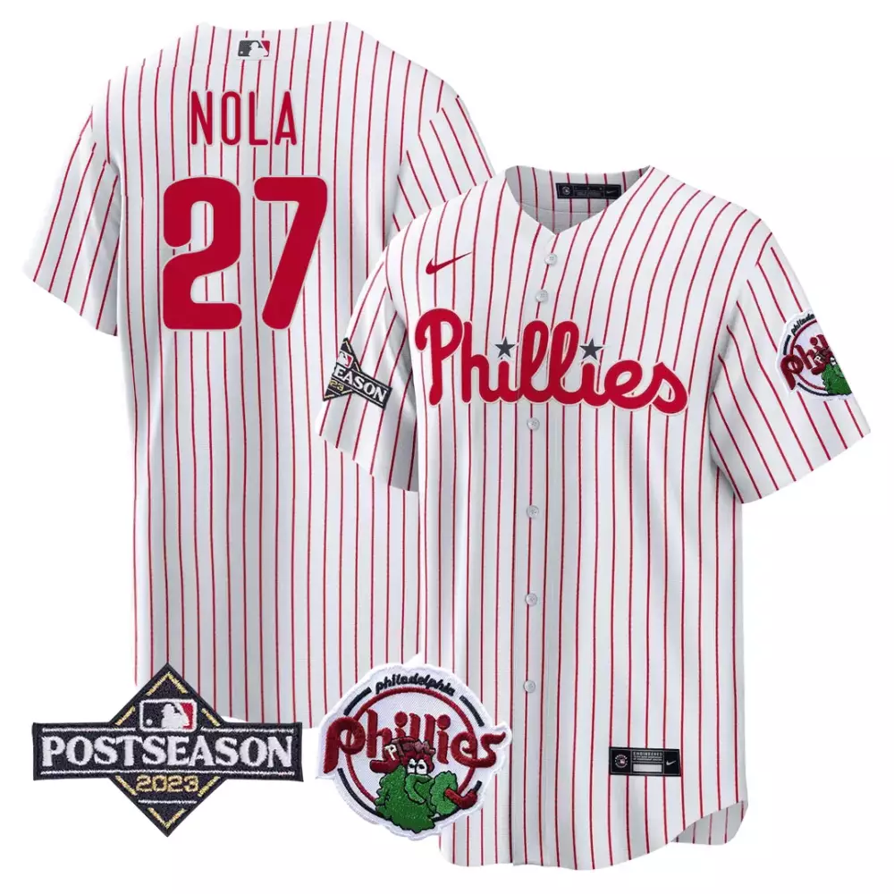 aaron nola cool home youths philadelphia phillies gold 2022 world series jersey limited all stitched