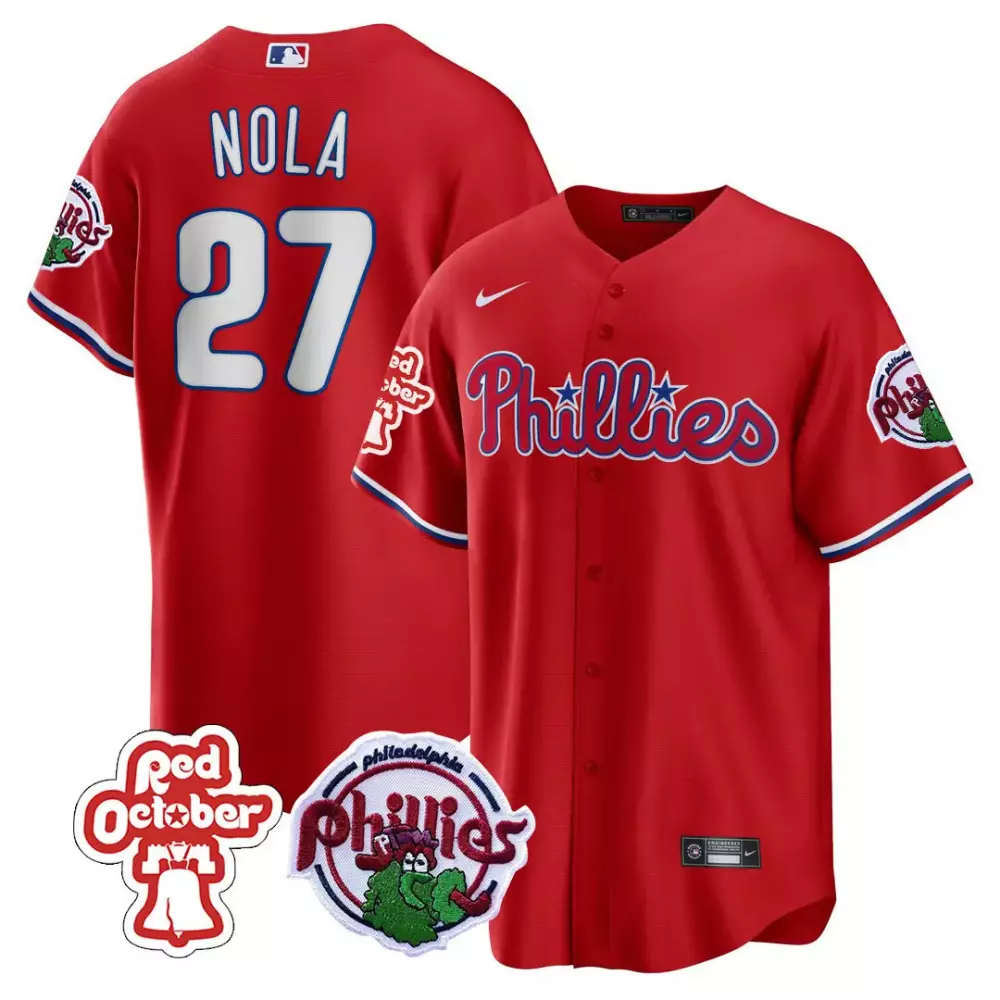 aaron nola red mens philadelphia phillies phila pa state patch jersey all stitched
