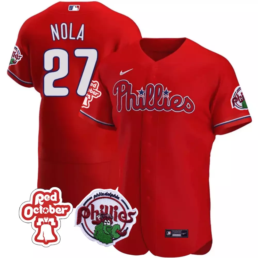 aaron nola red mens philadelphia phillies phila pa state patch jersey all stitched