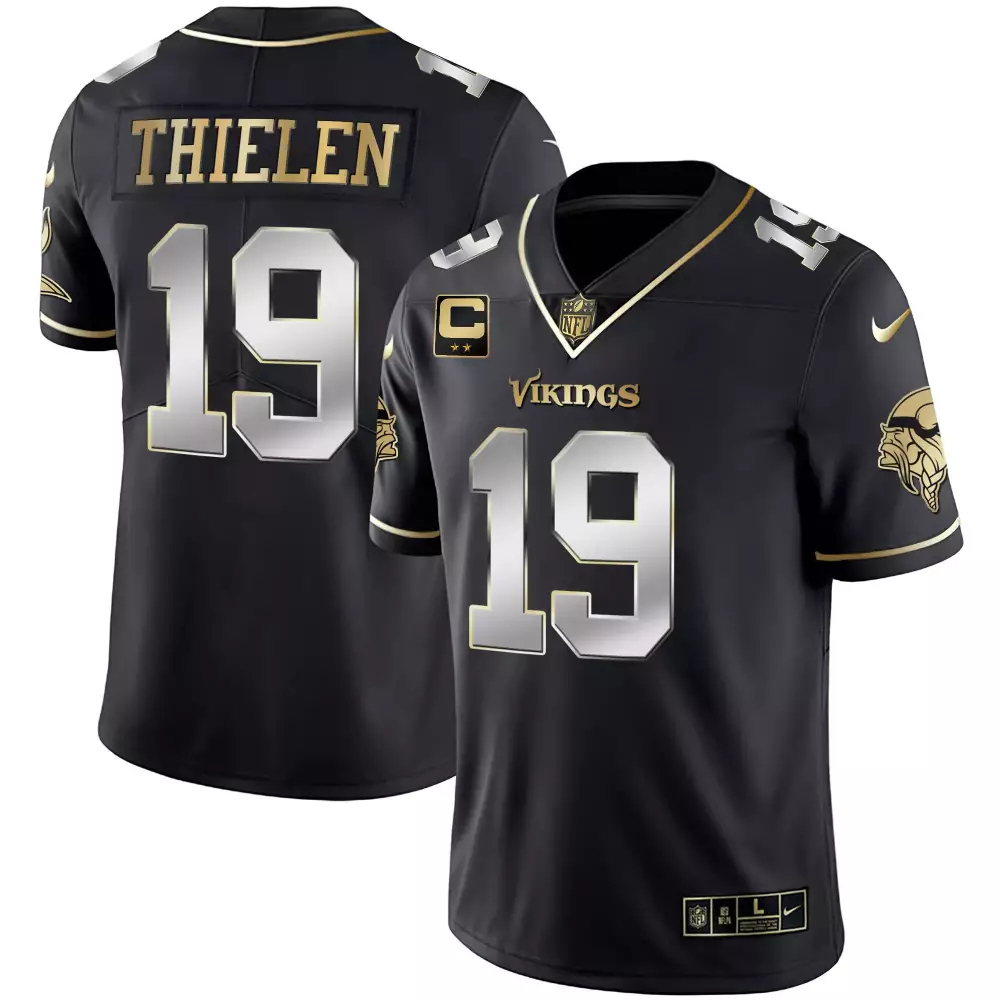 adam thielen black limited mens minnesota vikings gold purple jersey all stitched