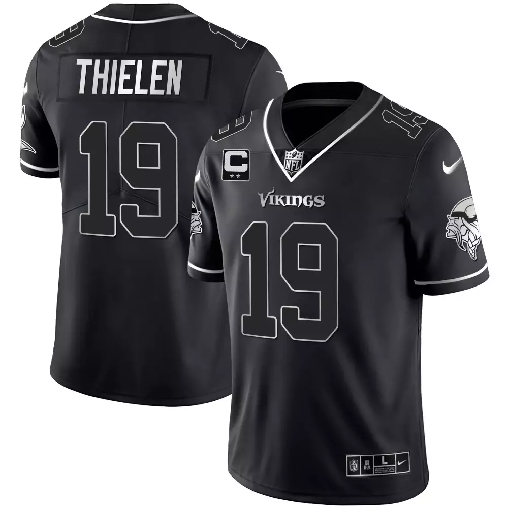 adam thielen black silver mens minnesota vikings gold purple jersey all stitched