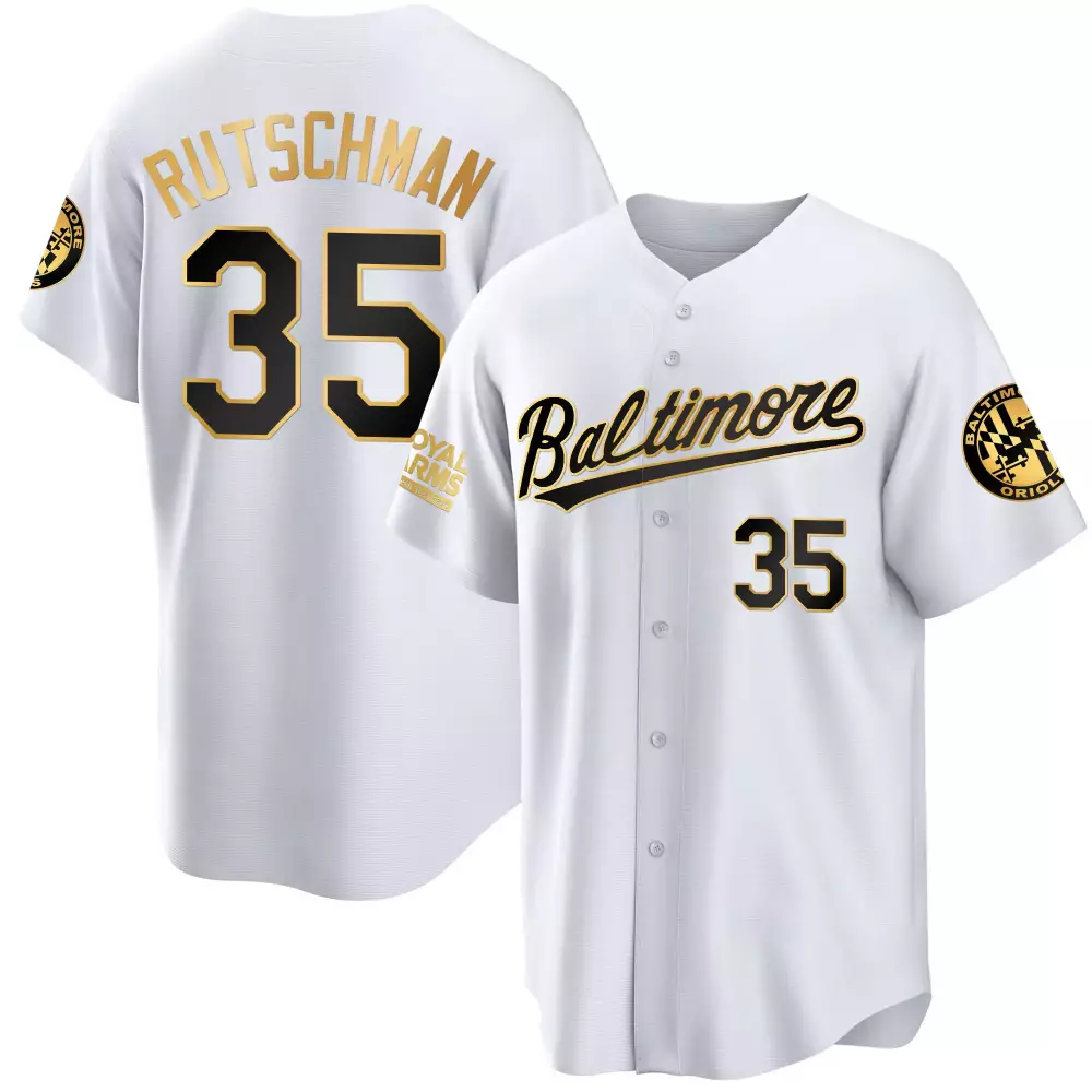 Adley Rutschman Baltimore Orioles 2023 Gold Cool Jersey | Stitched Design | Perfect Fan Gear for Men, Women & Youth