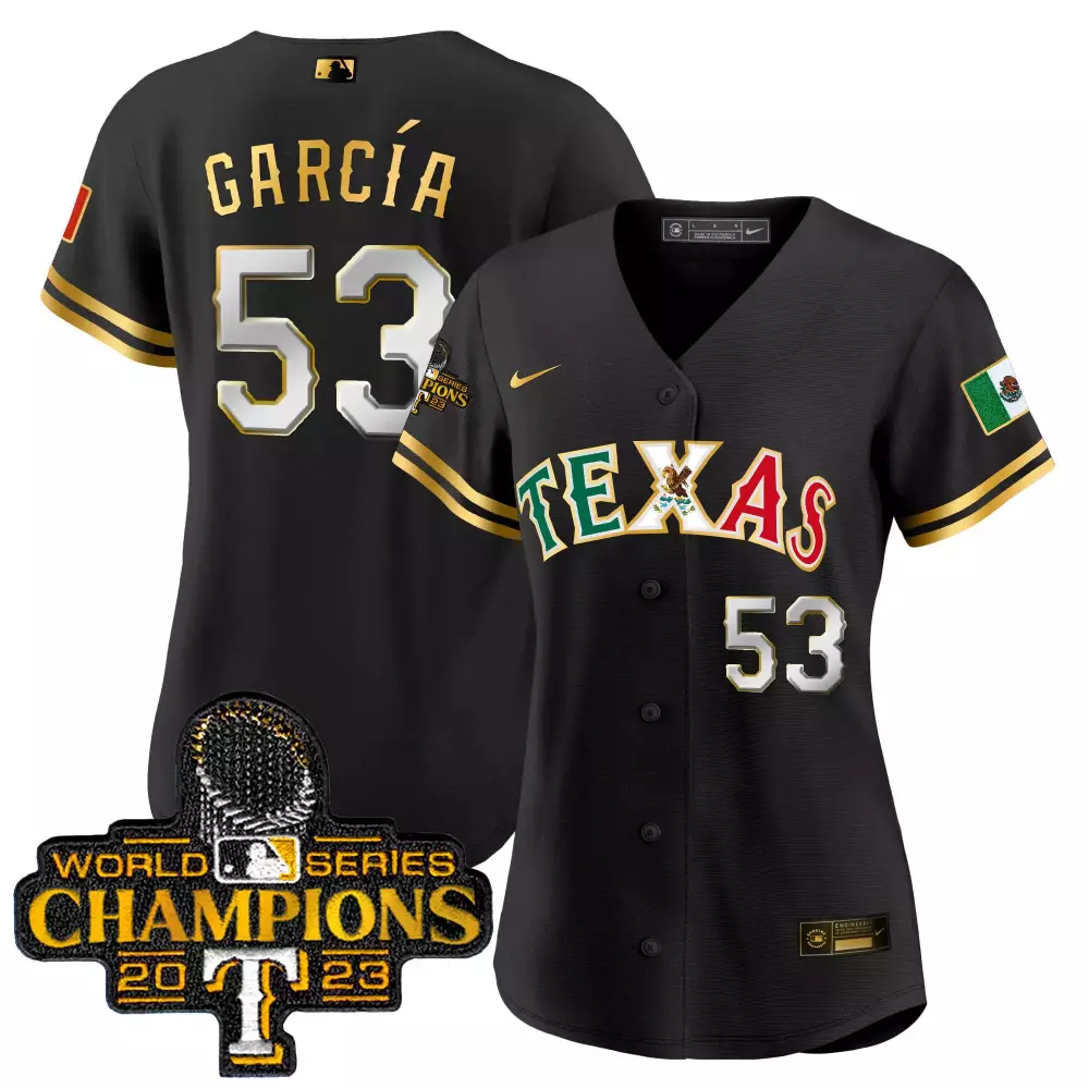 adolis garcia black gold womens texas rangers 2024 jackie robinson patch vapor premier limited jersey all stitched