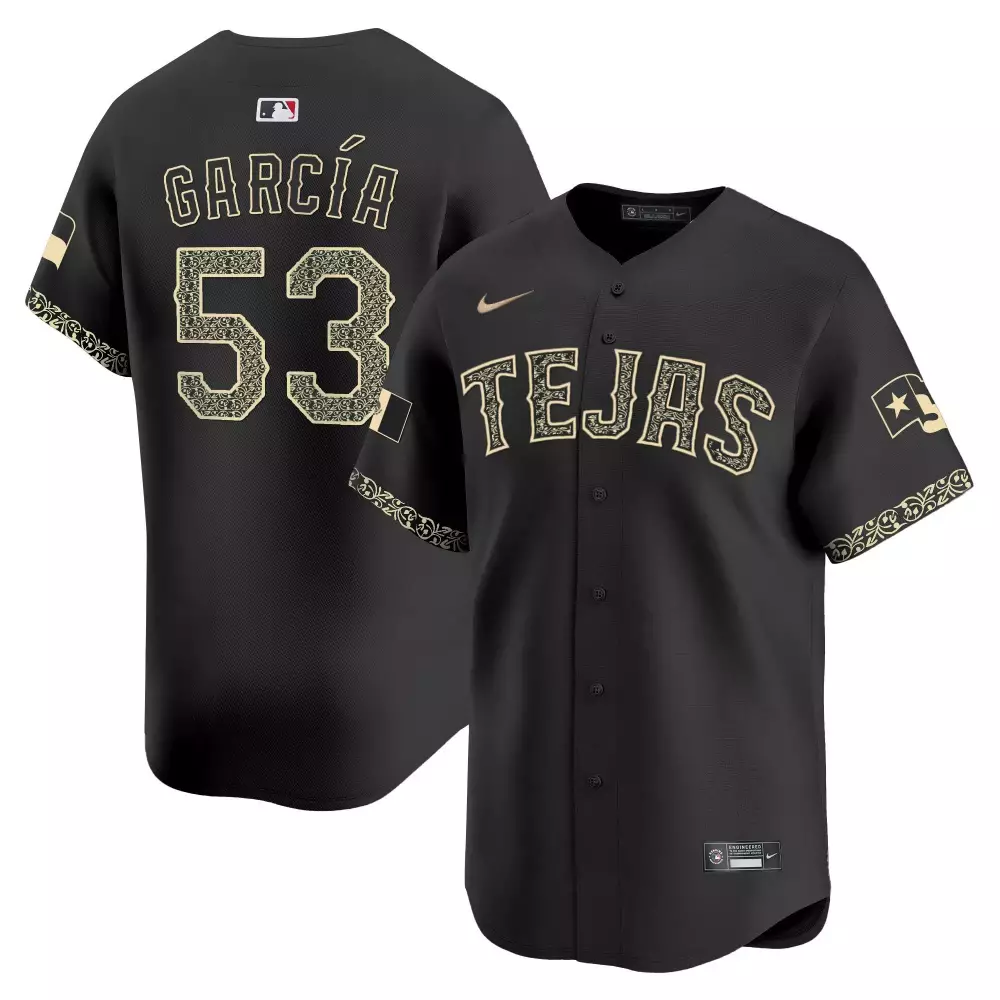 adolis garcia black gold womens texas rangers 2024 jackie robinson patch vapor premier limited jersey all stitched