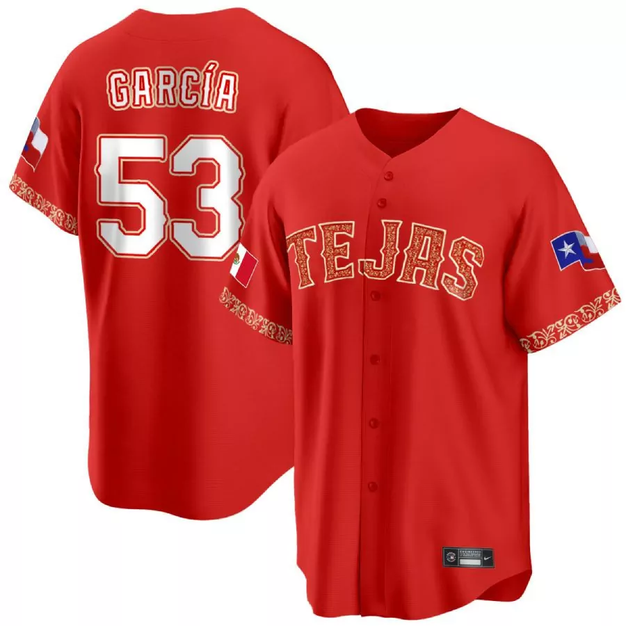 adolis garcia blue womens texas rangers 2023 world series champions gold trim vapor premier limited jersey all stitched