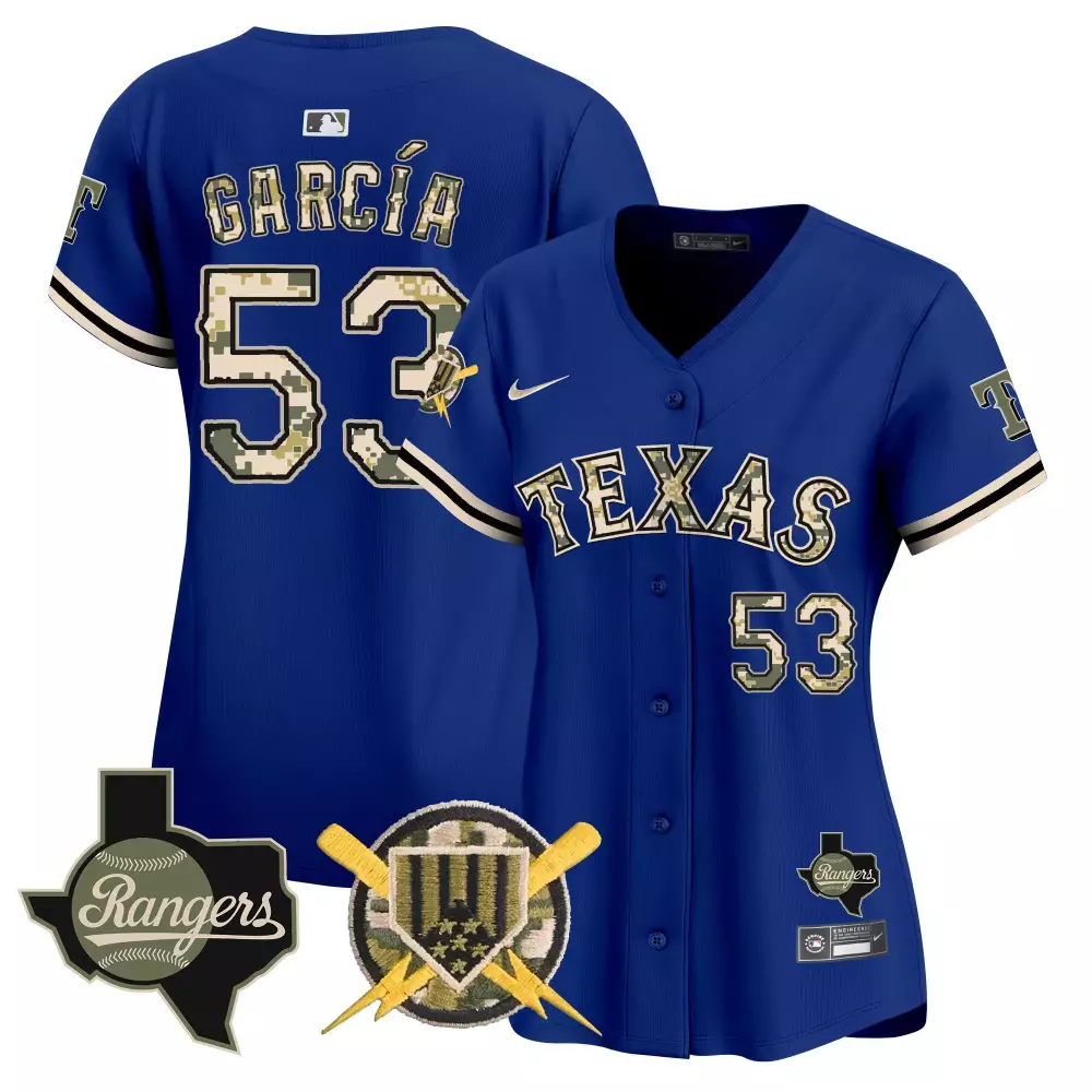 adolis garcia royal womens texas rangers armed forces day vapor premier limited jersey all stitched