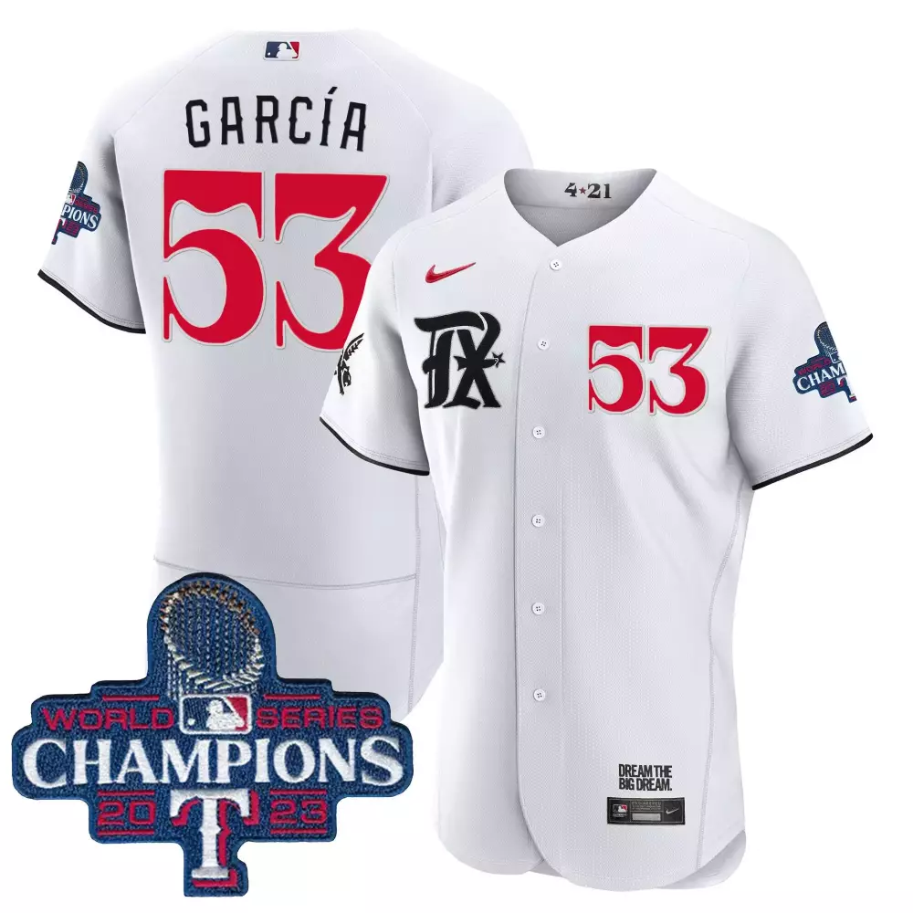 adolis garcia white men s texas rangers 2023 world series texas state patch cool base gold jersey v2 n all stitched