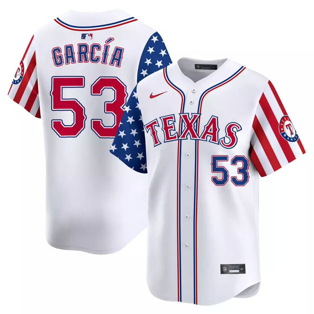 adolis garcia youth texas rangers 2024 independence day vapor premier limited jersey v2 all stitched
