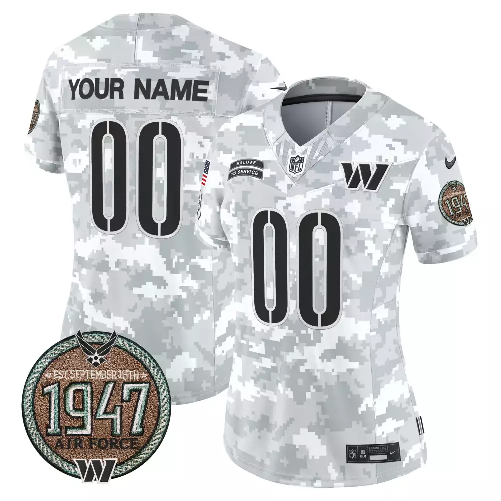 air force women washington commanders 2024 salute to service establishment year patch vapor limited custom jersey all st