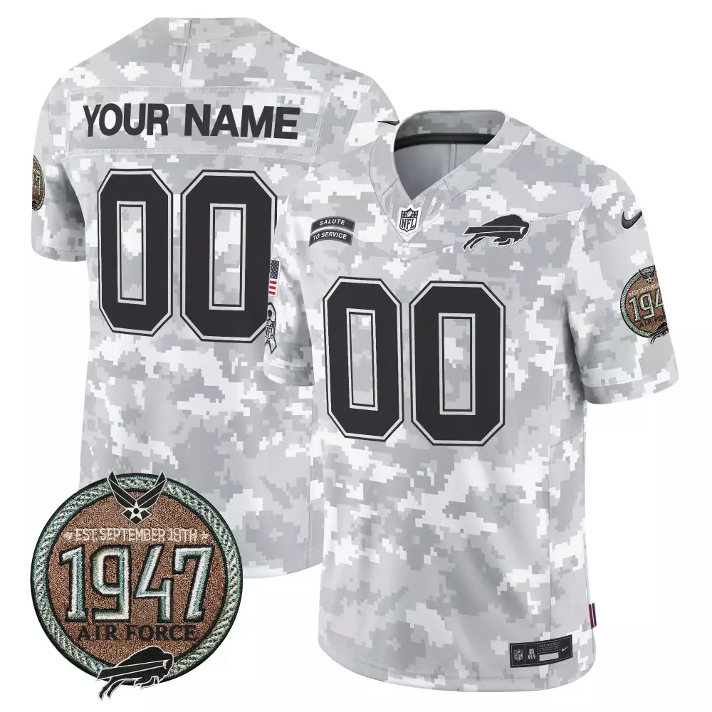 Air Force Youth Buffalo Bills 2024 Salute to Service Jersey | Establishment Year Patch Vapor Limited Edition | For Men, Women & Youth
