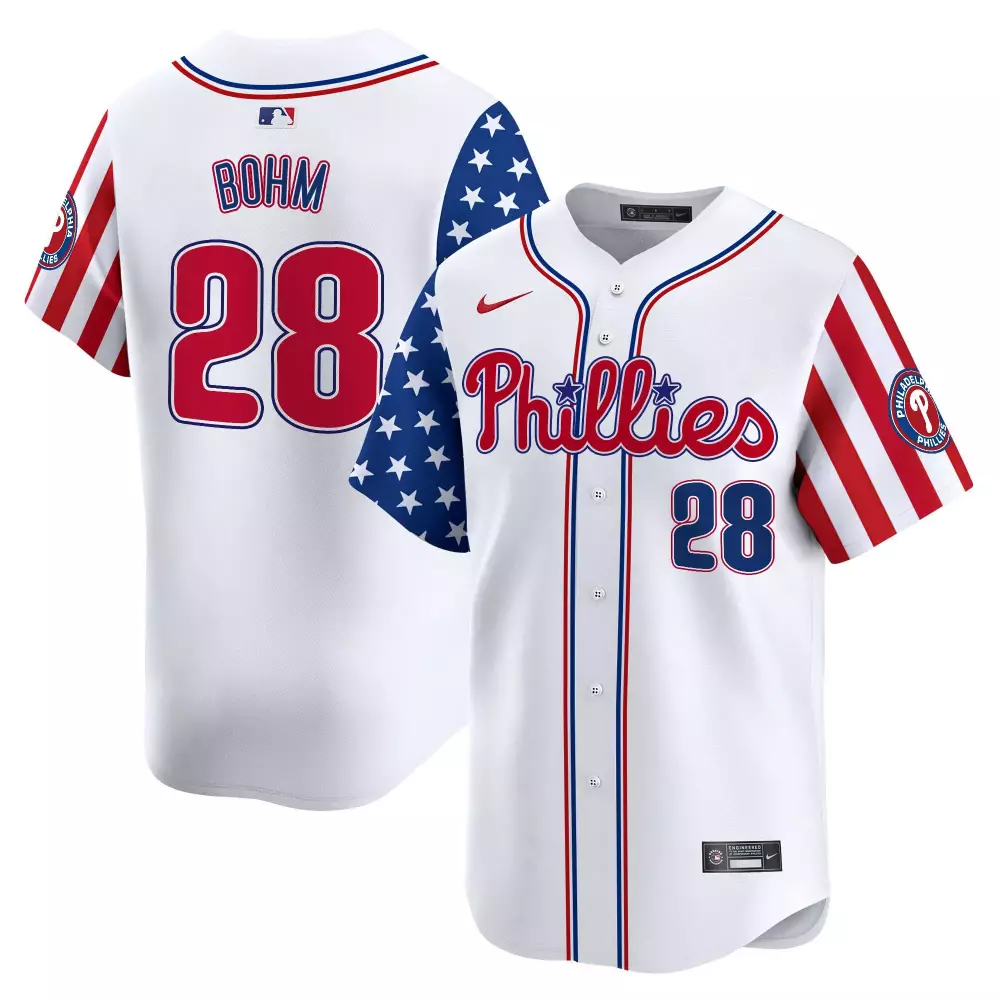Alec Bohm Men's Phillies 2024 Independence Day Jersey | Vapor Premier Limited Edition | Fan Gear for Game Day | For Men, Women & Youth