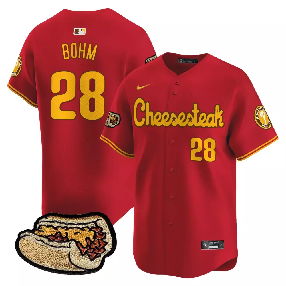 alec bohm red mens philadelphia phillies 2024 fourth of july vapor premier limited jersey v2 all stitched