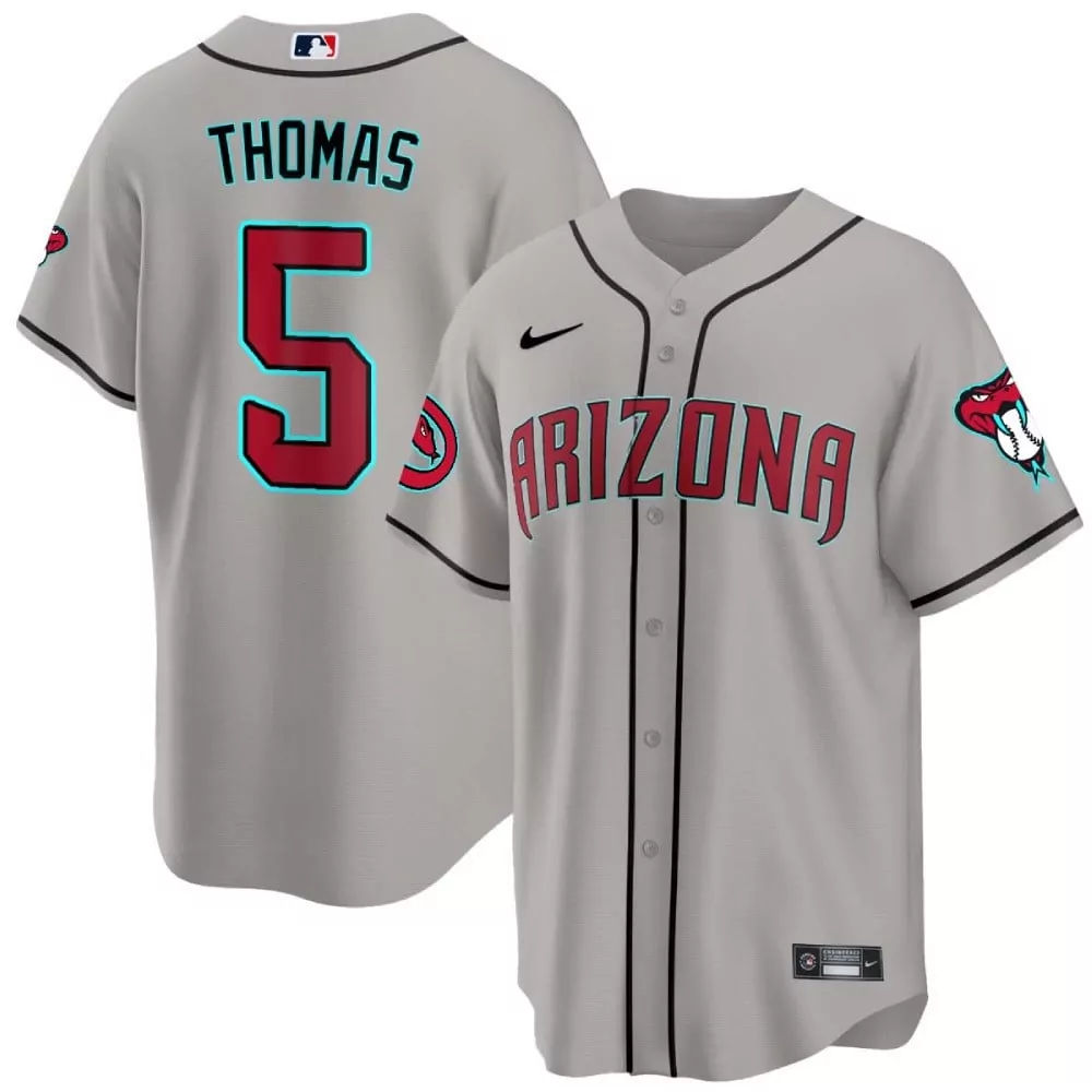 alek thomas gray road mens arizona diamondbacks 2024 cool base jersey all stitched