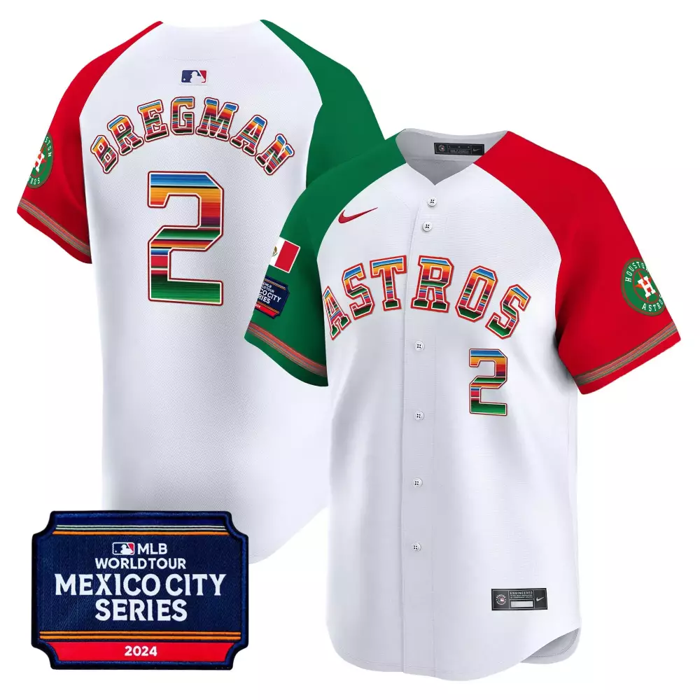alex bregman alternate mens houston astros 2024 mexico city series patch vapor premier limited jersey all stitched