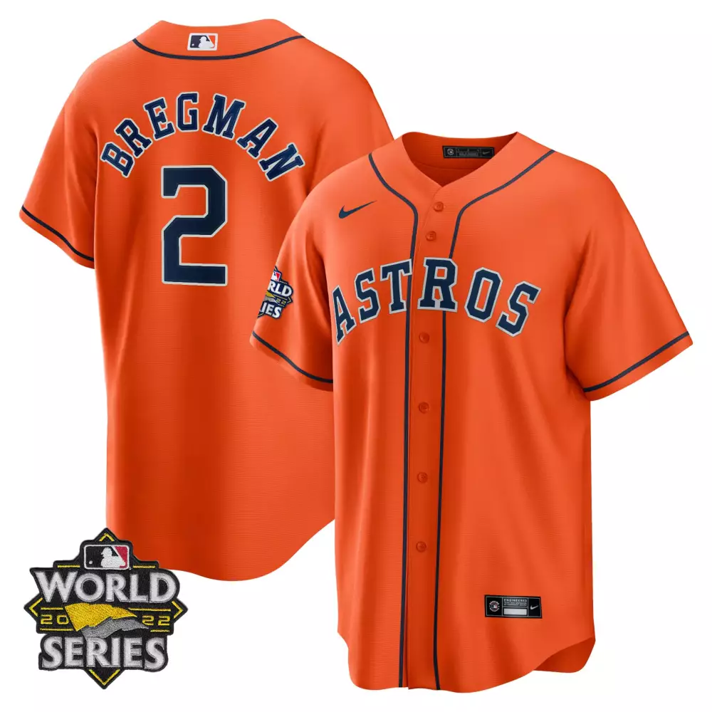 Alex Bregman Houston Astros Cool Base Split 2022 Champions Limited Player Jersey | All Stitched Fan Gear | For Men, Women & Youth