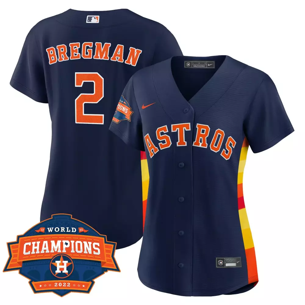 Alex Bregman Houston Astros Cool Base Split 2022 Champions Limited Player Jersey | All Stitched Fan Gear | For Men, Women & Youth