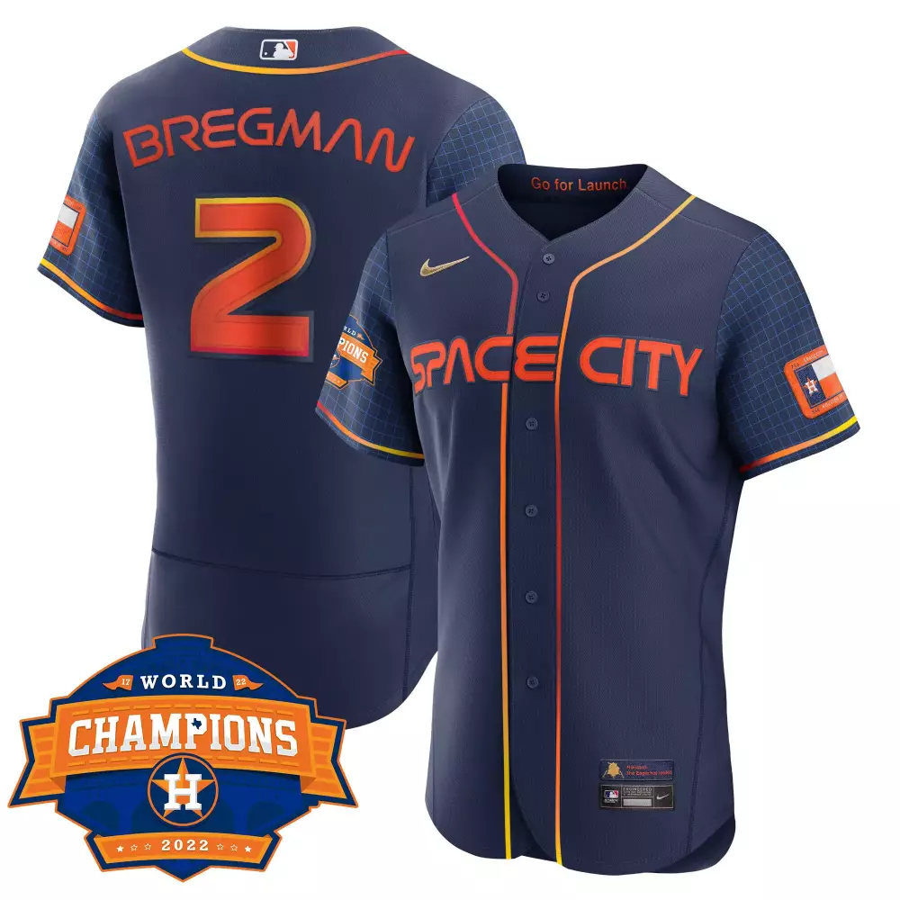 Youth Bregman Houston Astros 2022 World Series Champions Jersey | Navy Stitched Limited Edition | Fan Gear for Kids