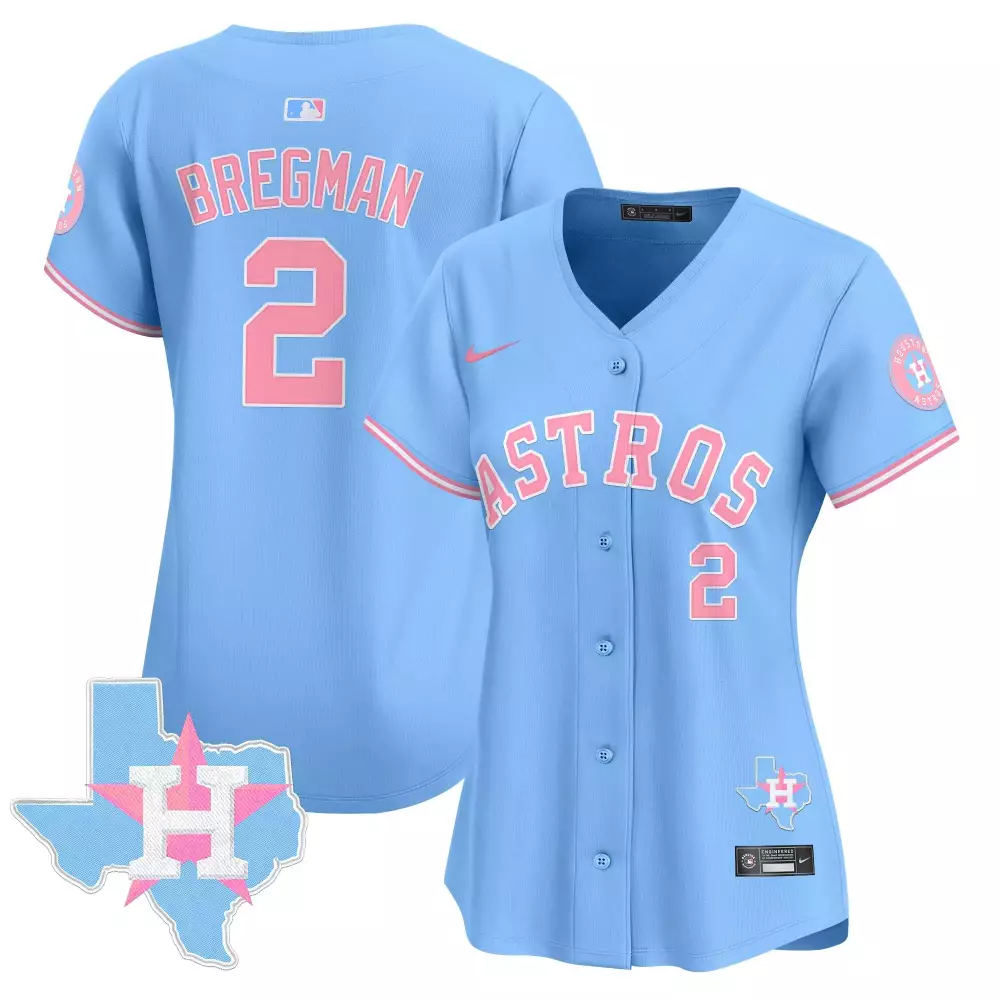 alex bregman light blue womens houston astros barbie patch vapor premier limited jersey all stitched
