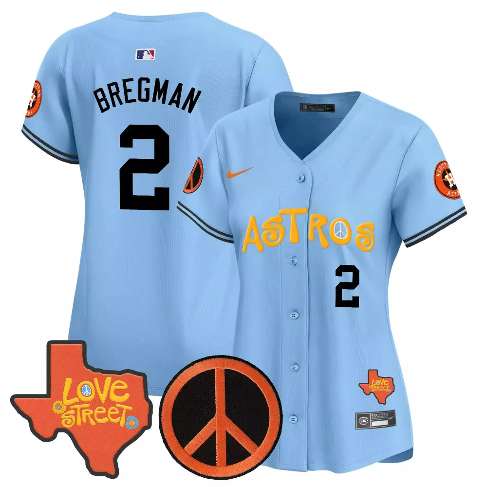 alex bregman light blue womens houston astros barbie patch vapor premier limited jersey all stitched