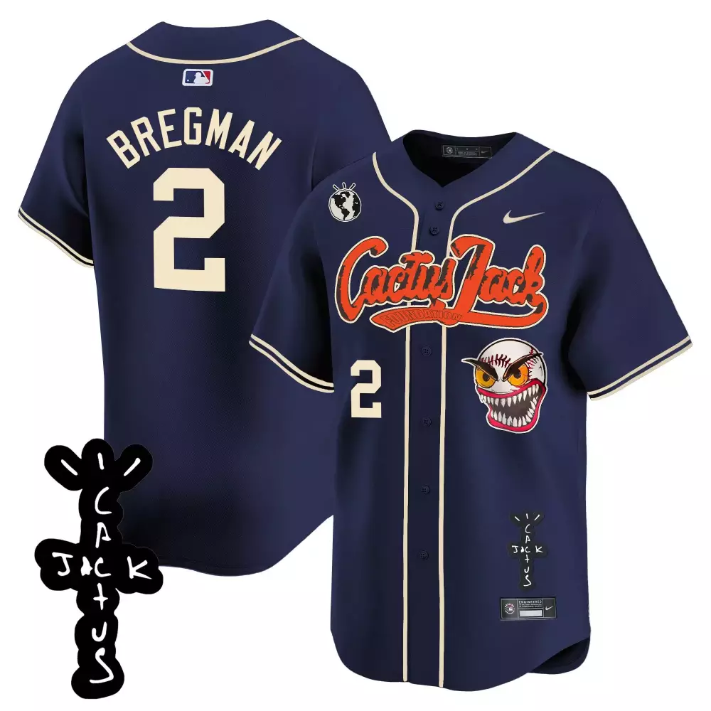 alex bregman navy mens houston astros cactus jack patch vapor premier limited jersey all stitched 1