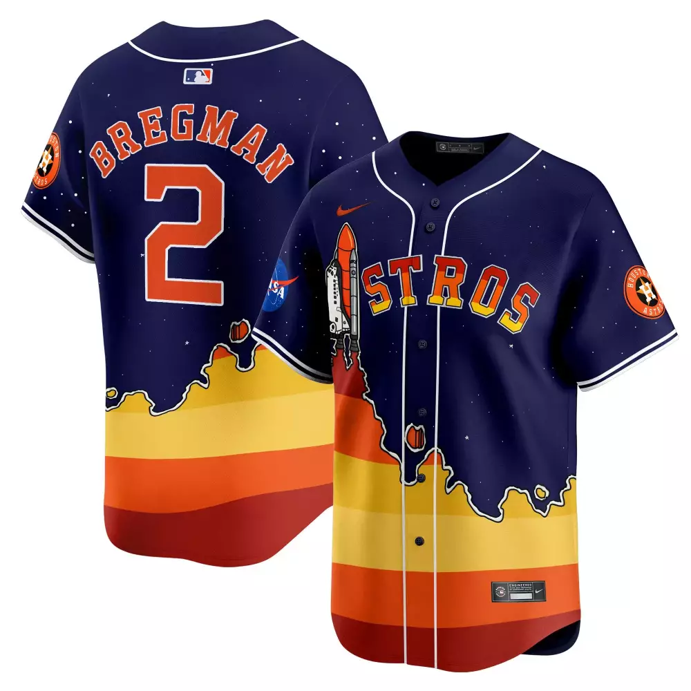 alex bregman navy unisex houston astros space city and the rainbow guts vapor premier limited jersey printed