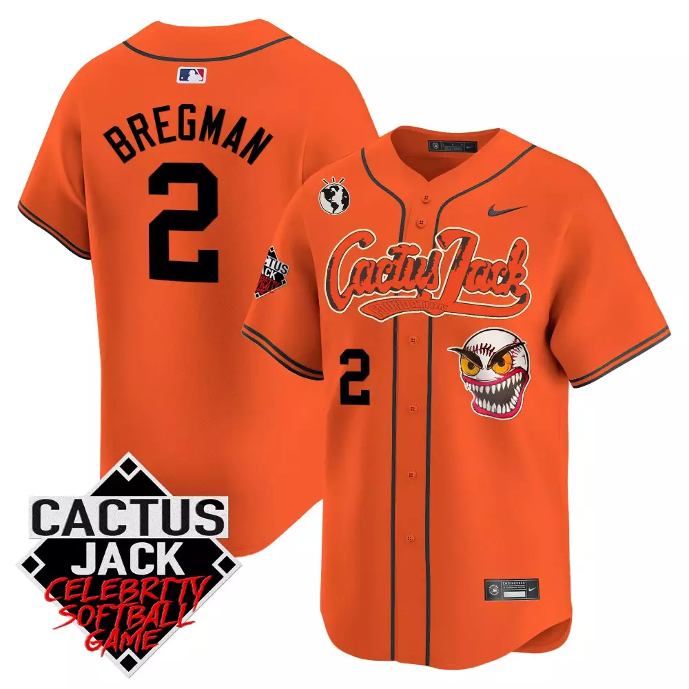 alex bregman orange mens houston astros aztec warrior skull vapor premier limited jersey v2 printed