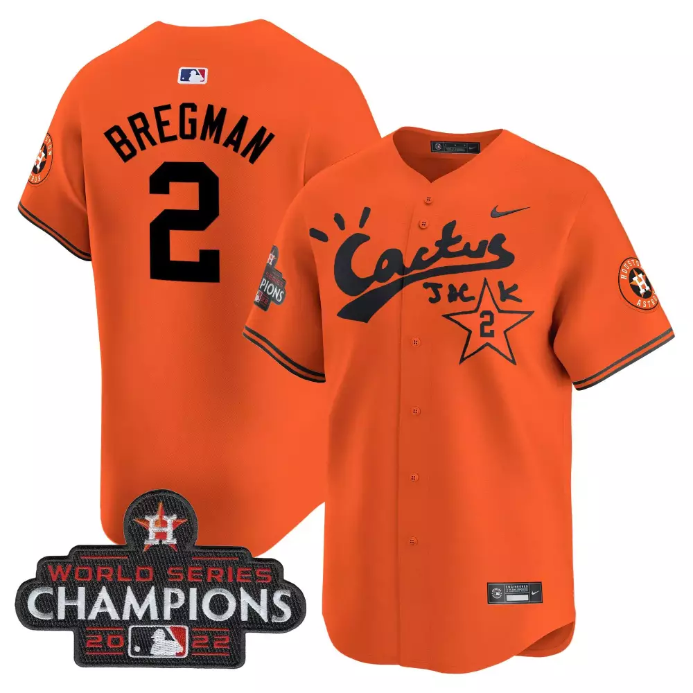alex bregman orange mens houston astros aztec warrior skull vapor premier limited jersey v2 printed