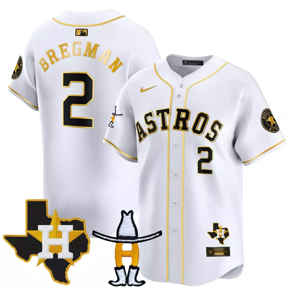 alex bregman white gold mens houston astros houston rodeo patch vapor premier limited jersey v2 all stitched